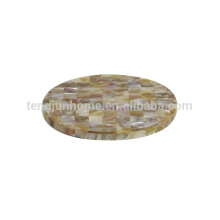 mother of pearl shell mosaic cup pad